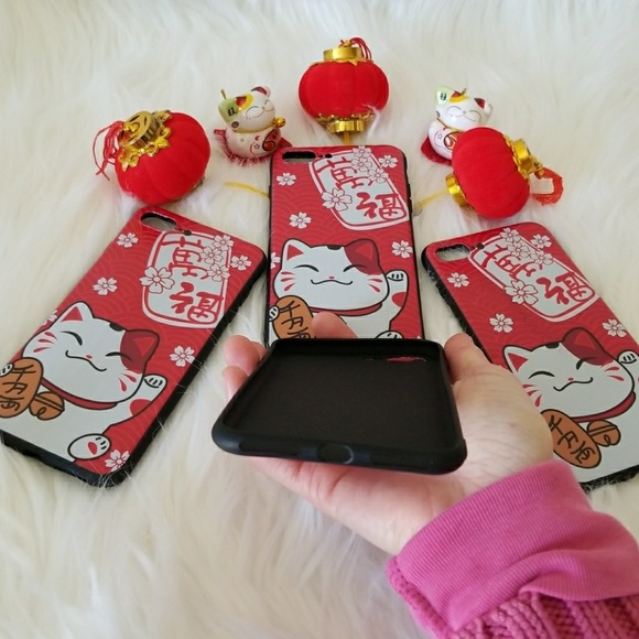 2 for $10 IPHONE 7&8PLUS LUCKY CAT CASE - Picture 6 of 8